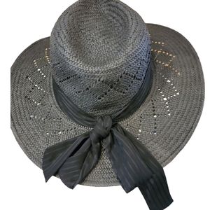 Charcoal Wide Brim Sun Hat!